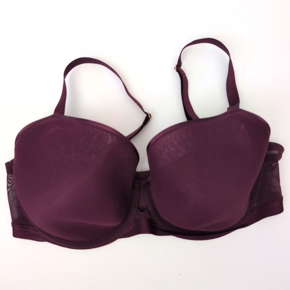 Soma Lightest Lift Smooth Perfect Coverage Bra 40DD‎ Burgundy Plum Comfort Cups
